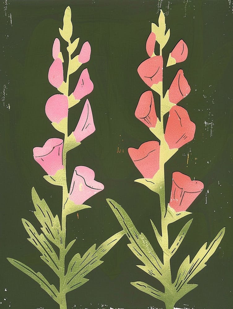 Pink & Green Snapdragon 1