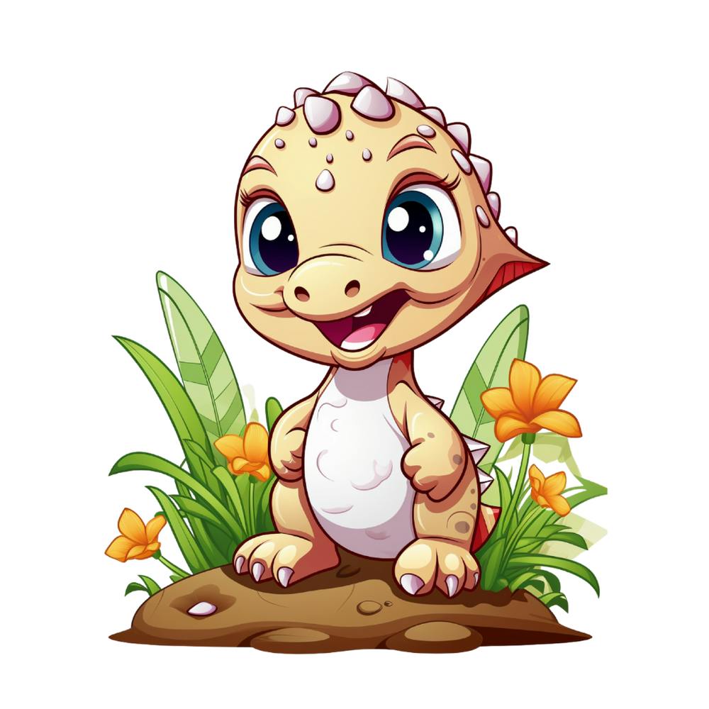 Cute Baby Dinosaur wall art