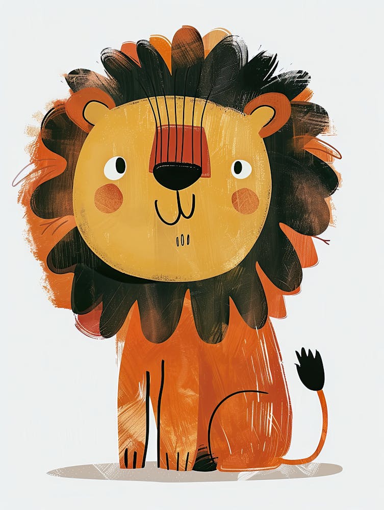 Lächelndes Baby Löwe Kinder Kunstdrucke & Kinder Poster