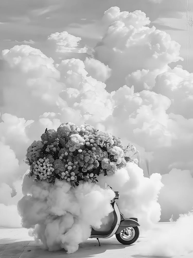 Blumen in den Wolken