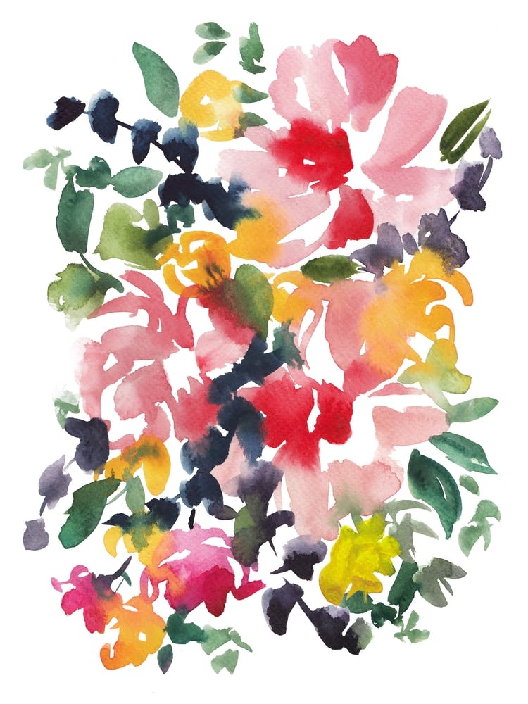 Abstract Pink Flowers Bouquet