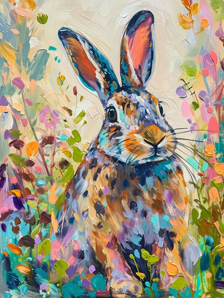 English Spot Rabbit Painting 4