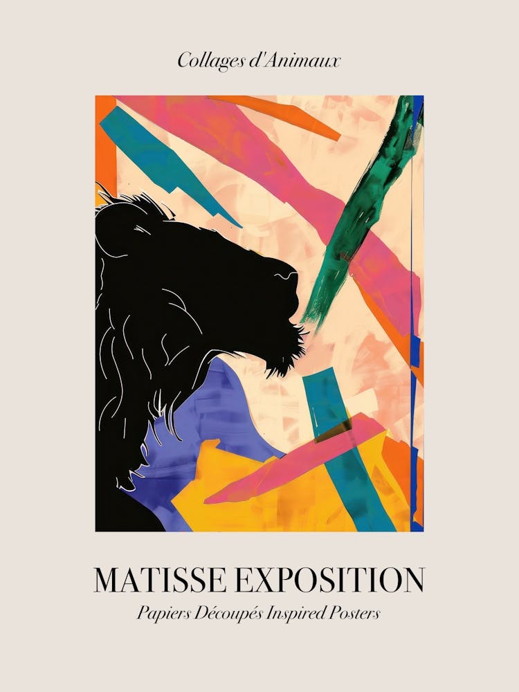 Lion 2 Matisse Inspired Exposition Animals Poster