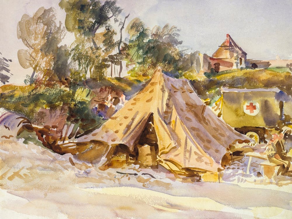 Camp With Ambulance (1918), John Singer Sargent