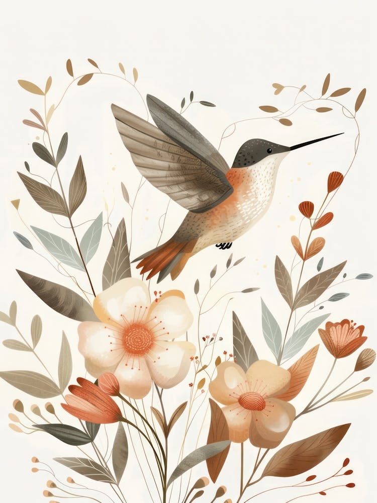 Charming Nursery Kids Animals Hummingbird 1