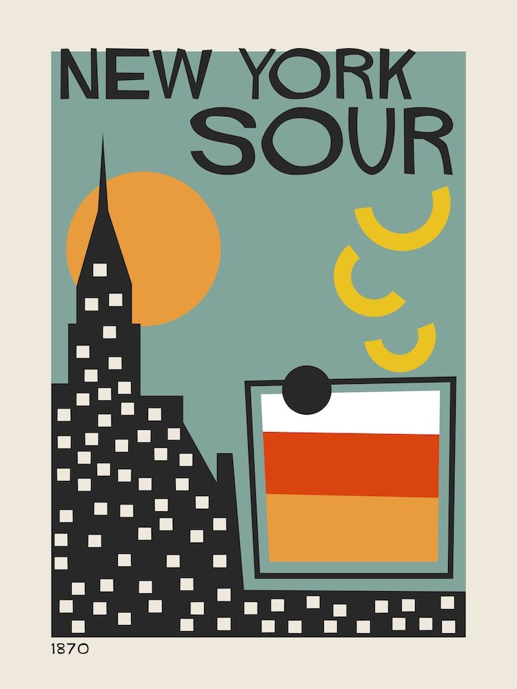 New York Sour Retro Cocktail