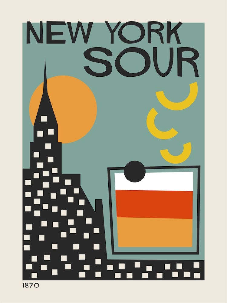 New York Sour Retro Cocktail
