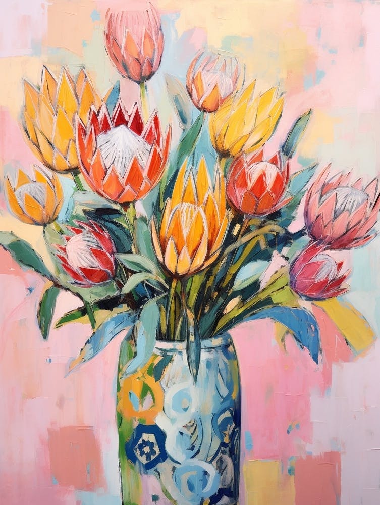 Peinture de Fleurs de Style Fauviste - Protée 1