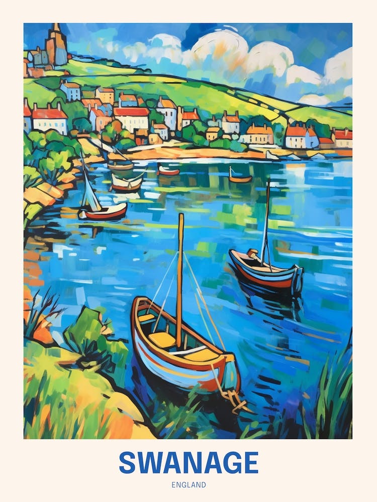 Swanage England 3 Uk Travel Poster