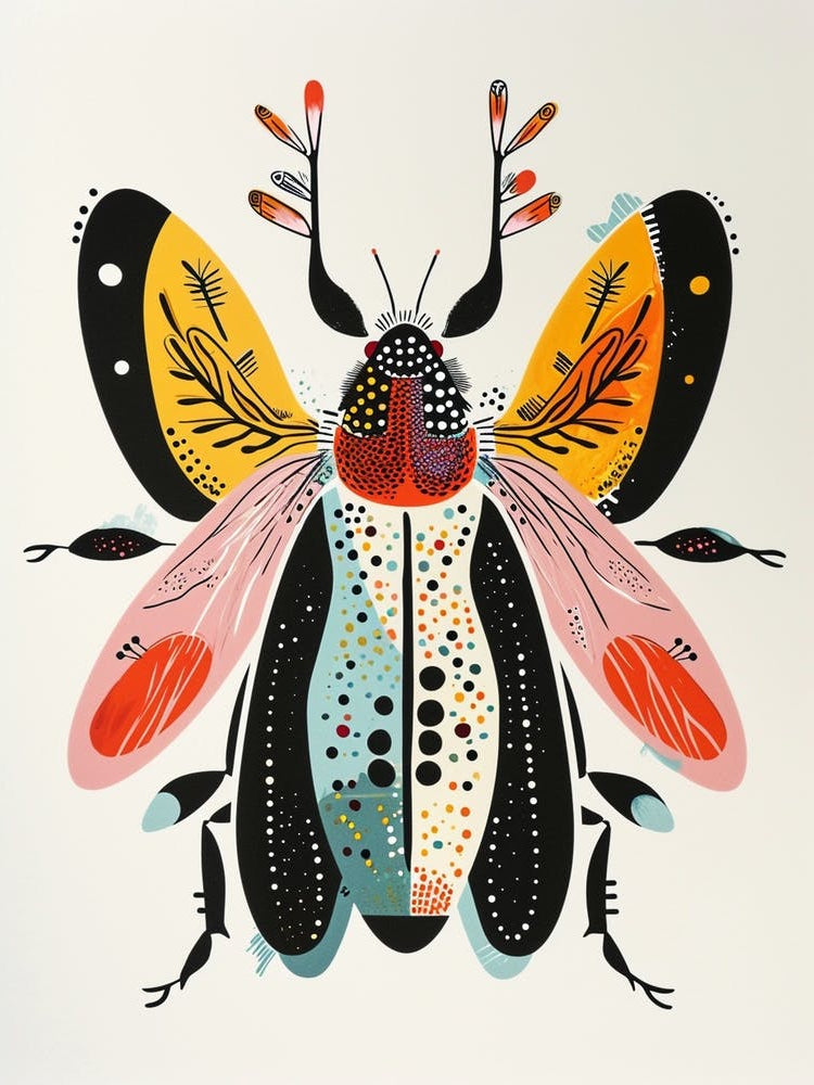 Colourful Insect Illustration Whitefly 9