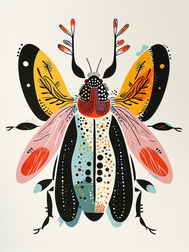 Colourful Insect Illustration Whitefly 9