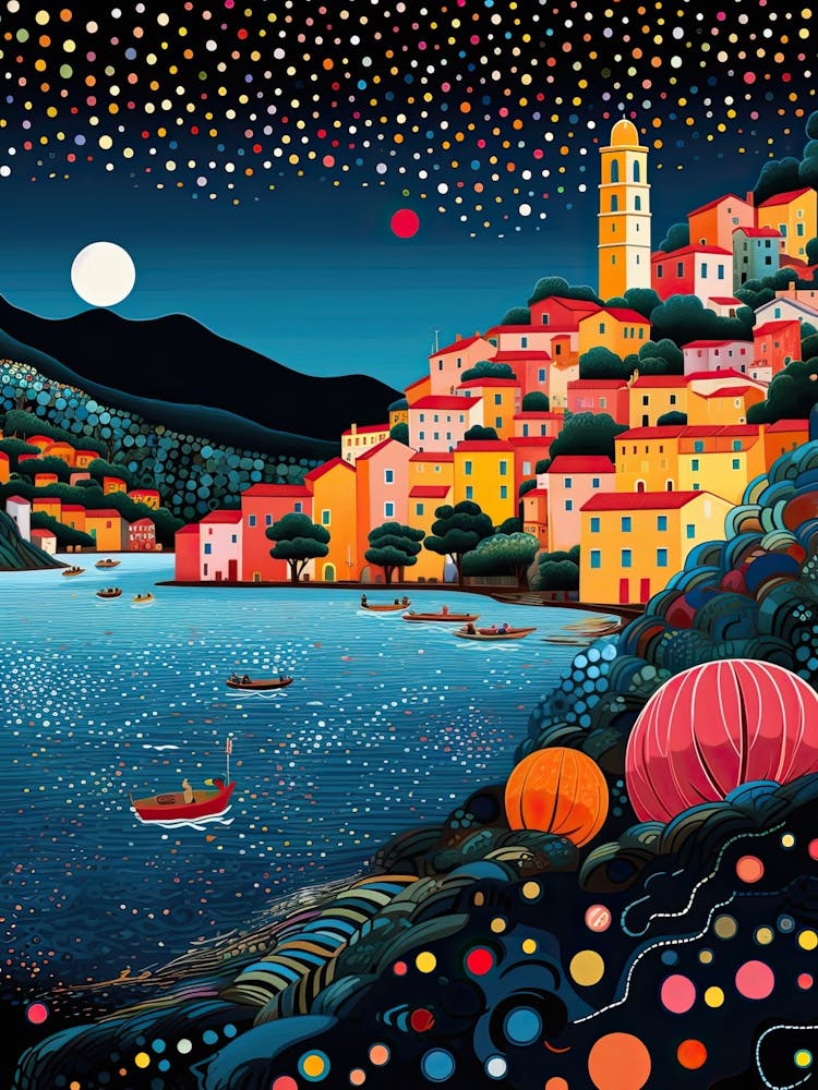 Lerici, Italy, Illustration In The Style Of Pop Art 1