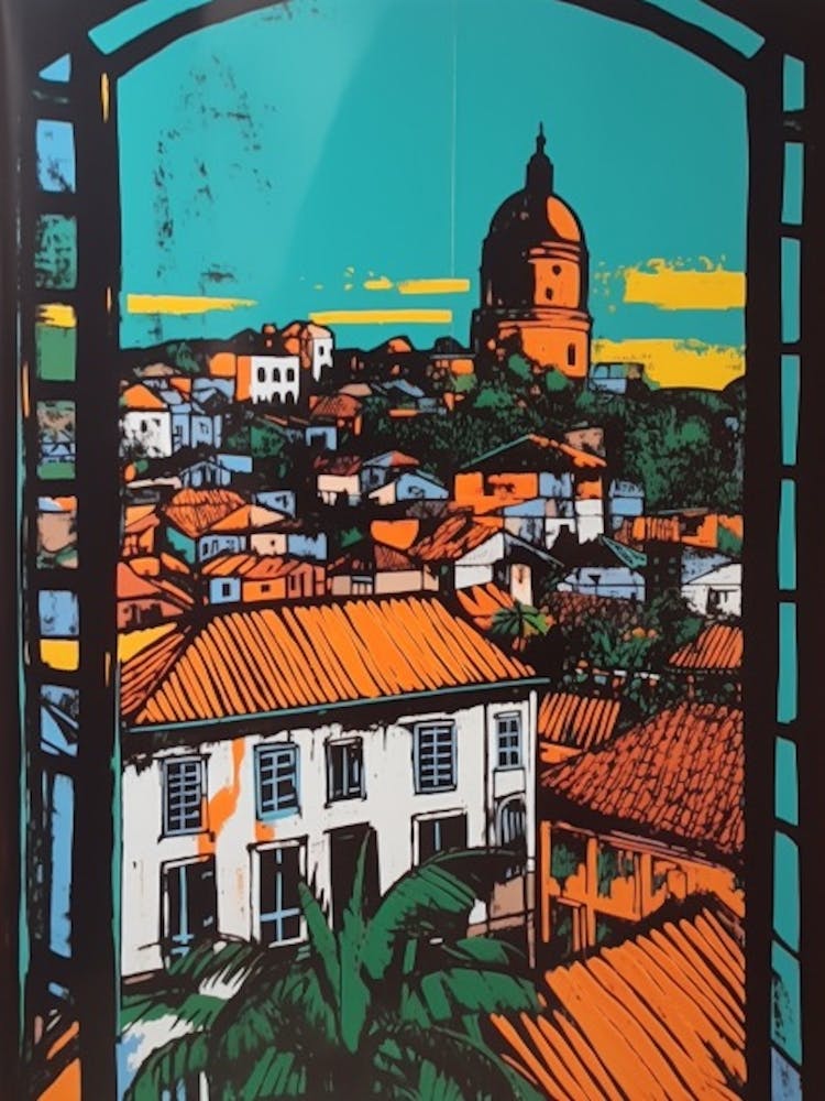 A Window View Of Havana In The Style Of Pop Art 4