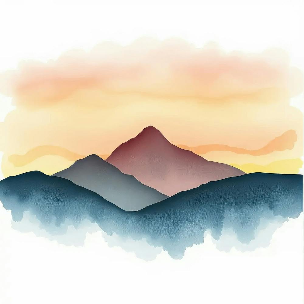 Watercolor Mountains 3