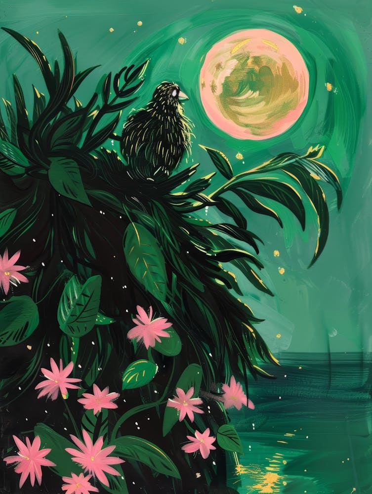 Owl In The Moonlight