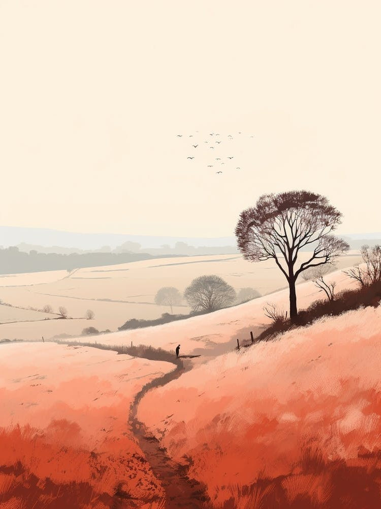 The West Mendip Way England 2 Hiking Trail Landscape