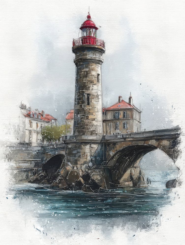 Aihrgdesign Isolated Watercolor Painting Of European Lighthou 4e3cd30d 269d 4c3a 8e14 217ad7d2b170 0