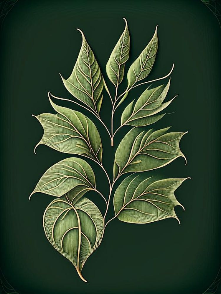 Willow Leaf Vintage Botanical