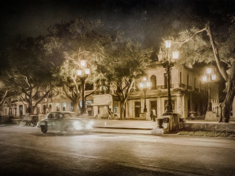 Night Drive On The Prado Havana