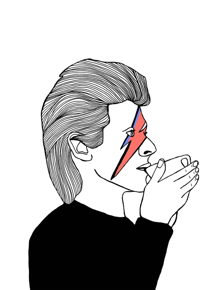 David Bowie Drinking Tea