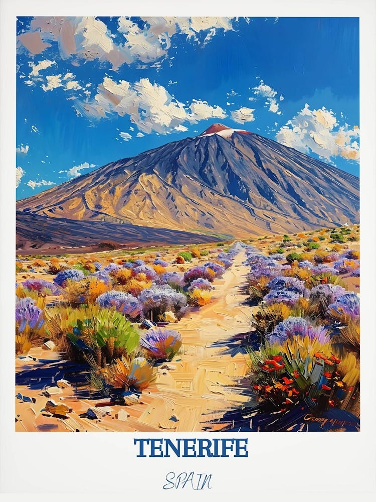 Tenerife Travel Print Wall Art Teide National Park Tenerife Gift Art Lovers Spain Art Lover Gift Tenerife Print Spain Wall Art(1)