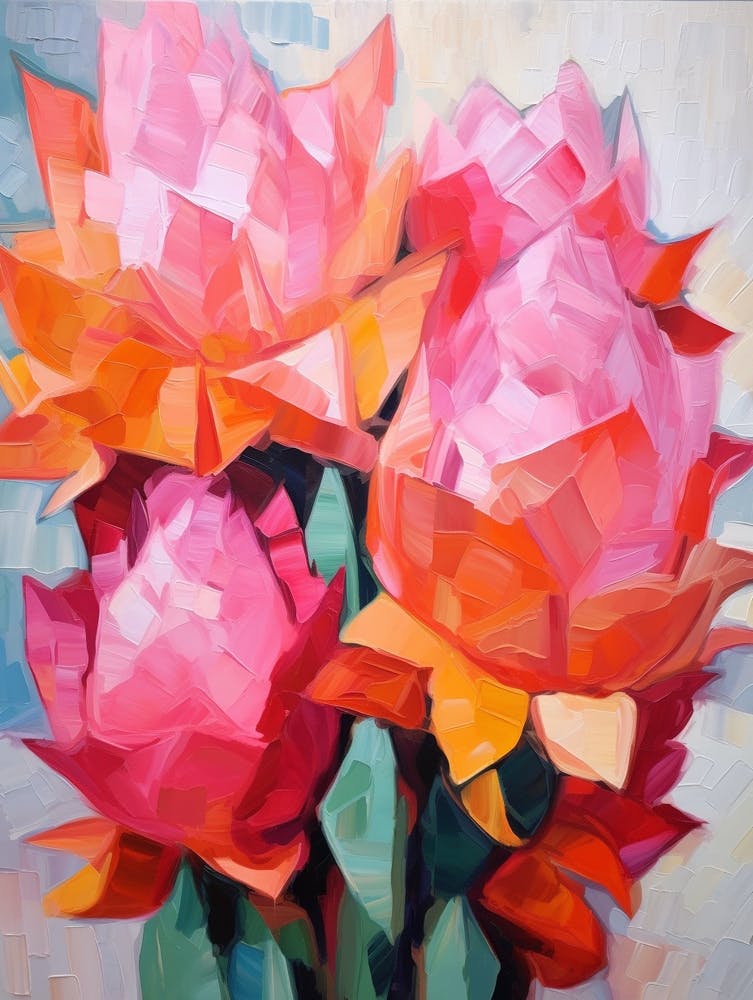 Cactus Painting Acanthocalycium Cactus 2