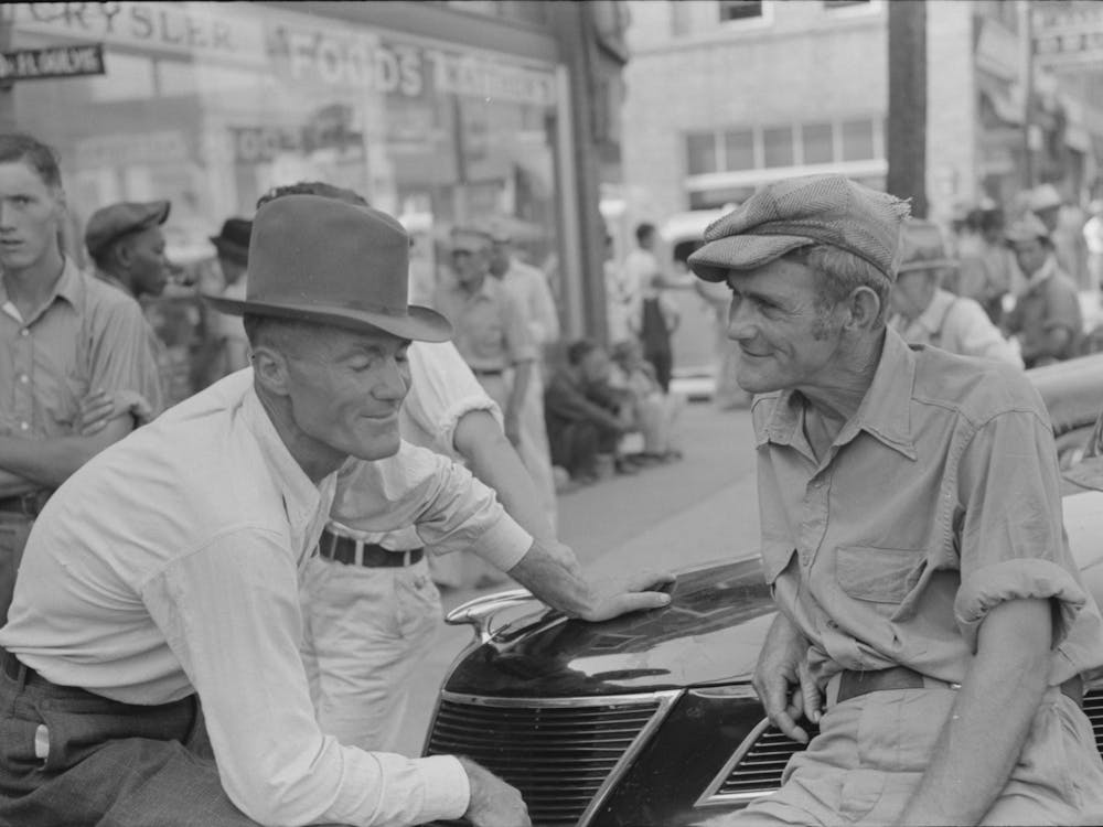 Farmers Conversing, Caruthersville, Missouri By Russell Lee