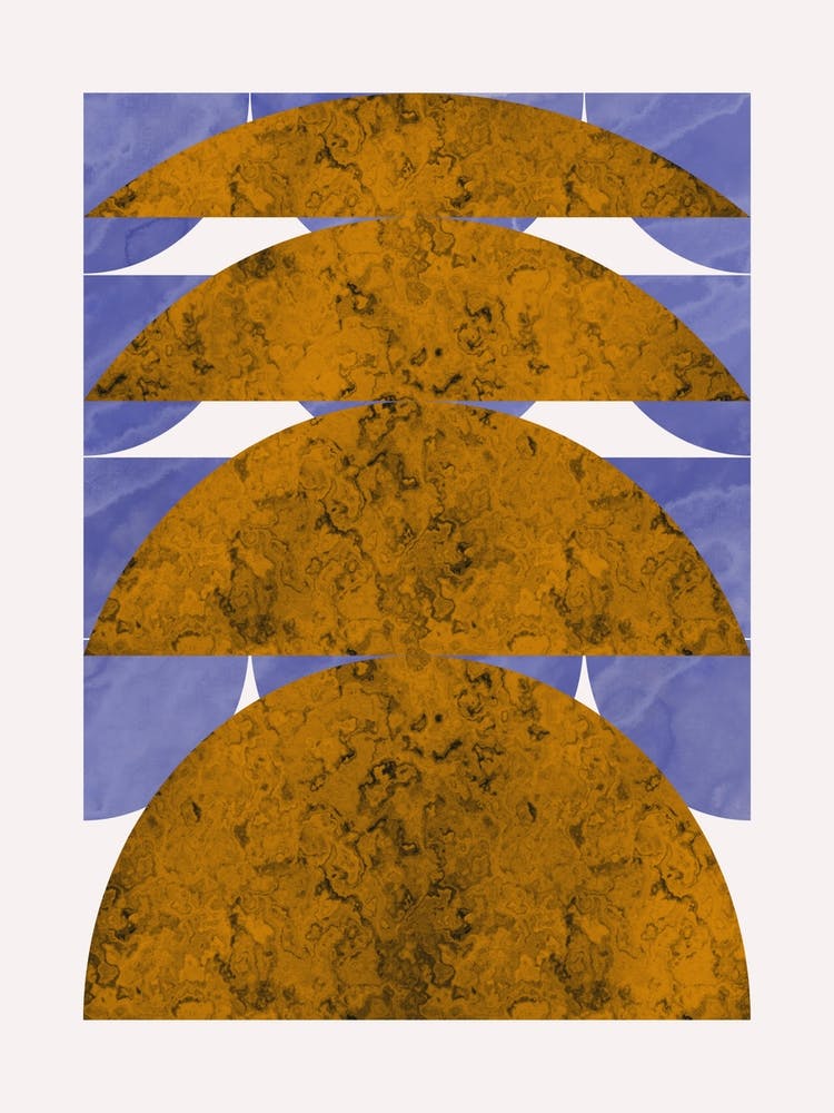 Golden Marble Sphere Design