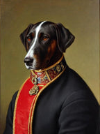 Plott Hound Renaissance Portrait Oil Painting