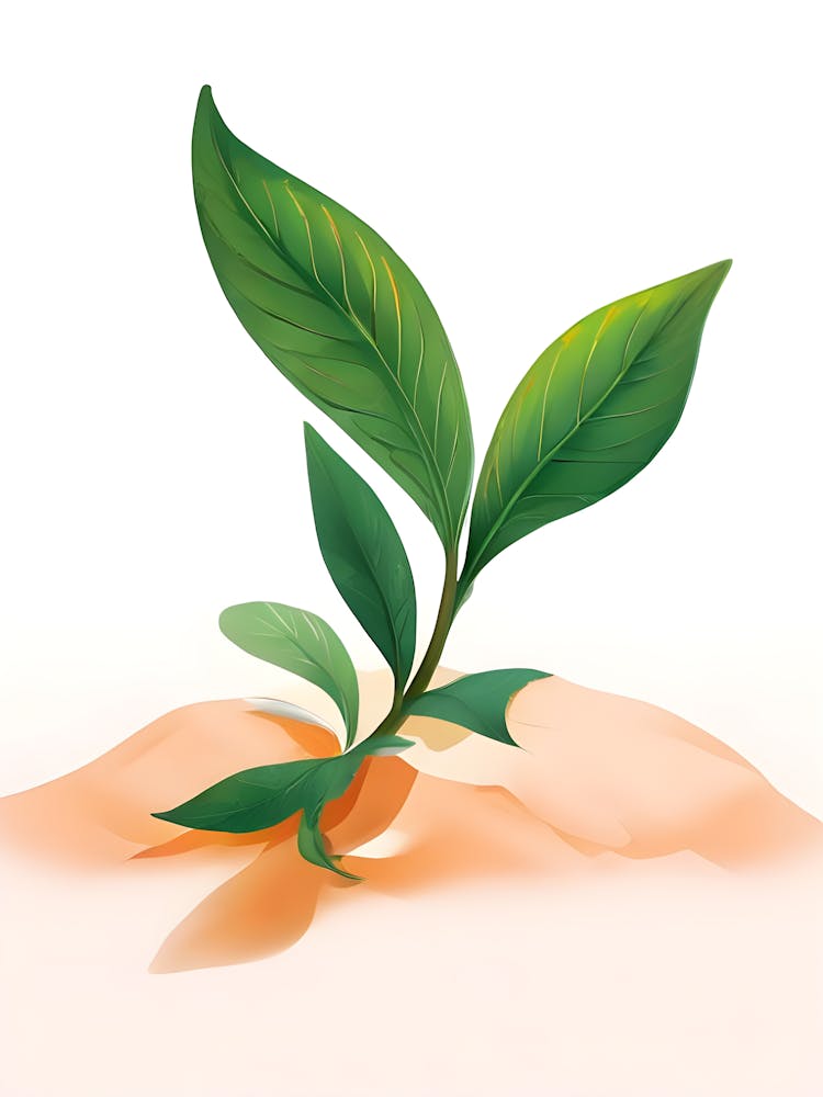 Vector Illustration Of A Green Leaf