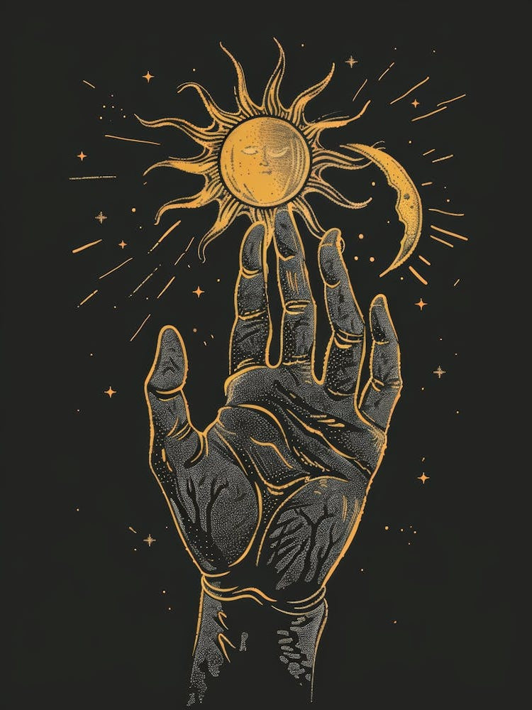 Hand Holding The Sun