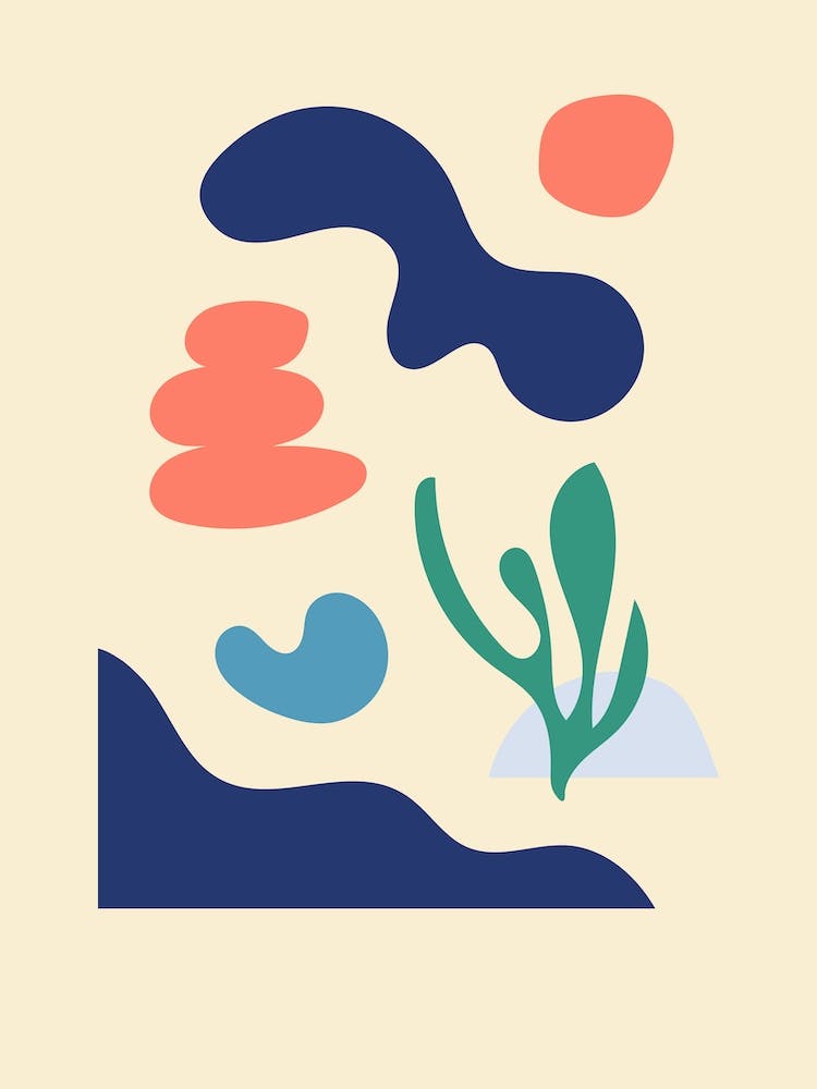 Matisse Shapes Abstract Scene