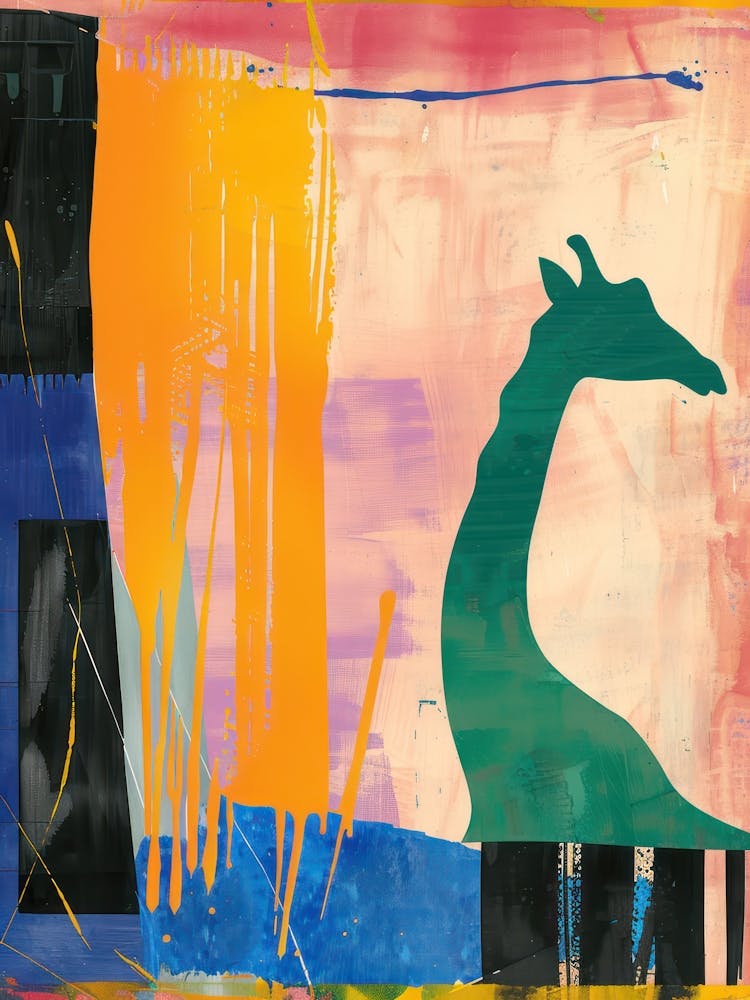 Giraffe 5 Cut Out Collage