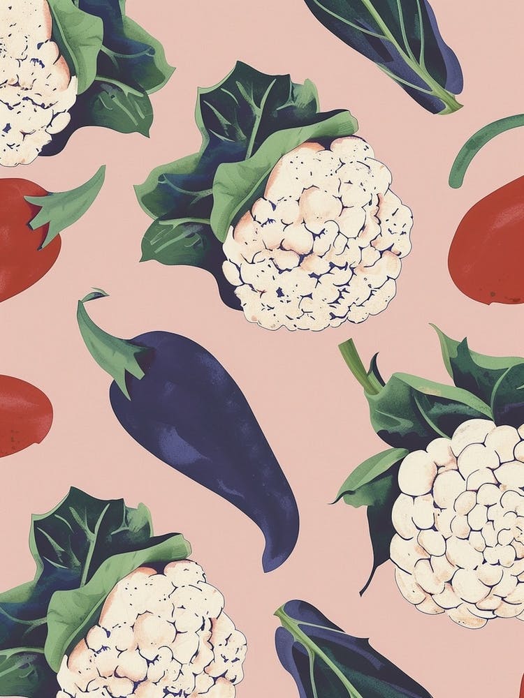 Cauliflower & Vegetables Pattern
