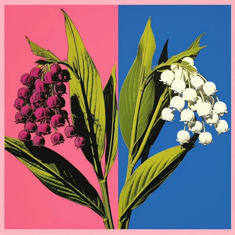 Lily Of The Valley 1 Pop Art Illustration Square