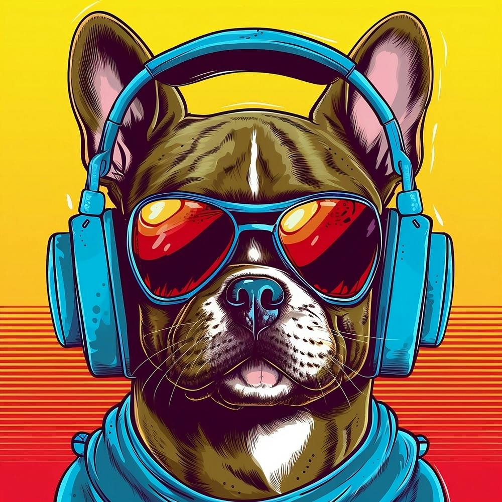 French Bulldog with Sunglasses