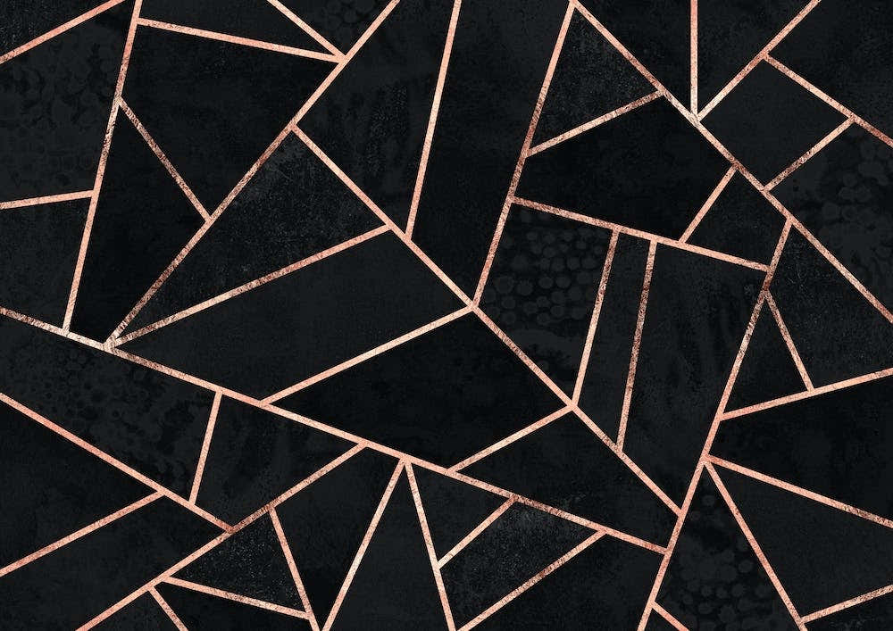 Velvet Black And Rose Gold