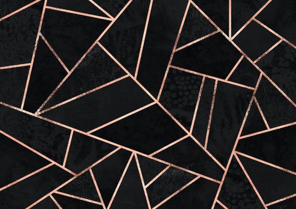 Velvet Black And Rose Gold