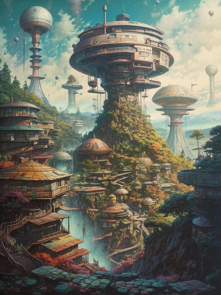 Futuristische Stadt 18