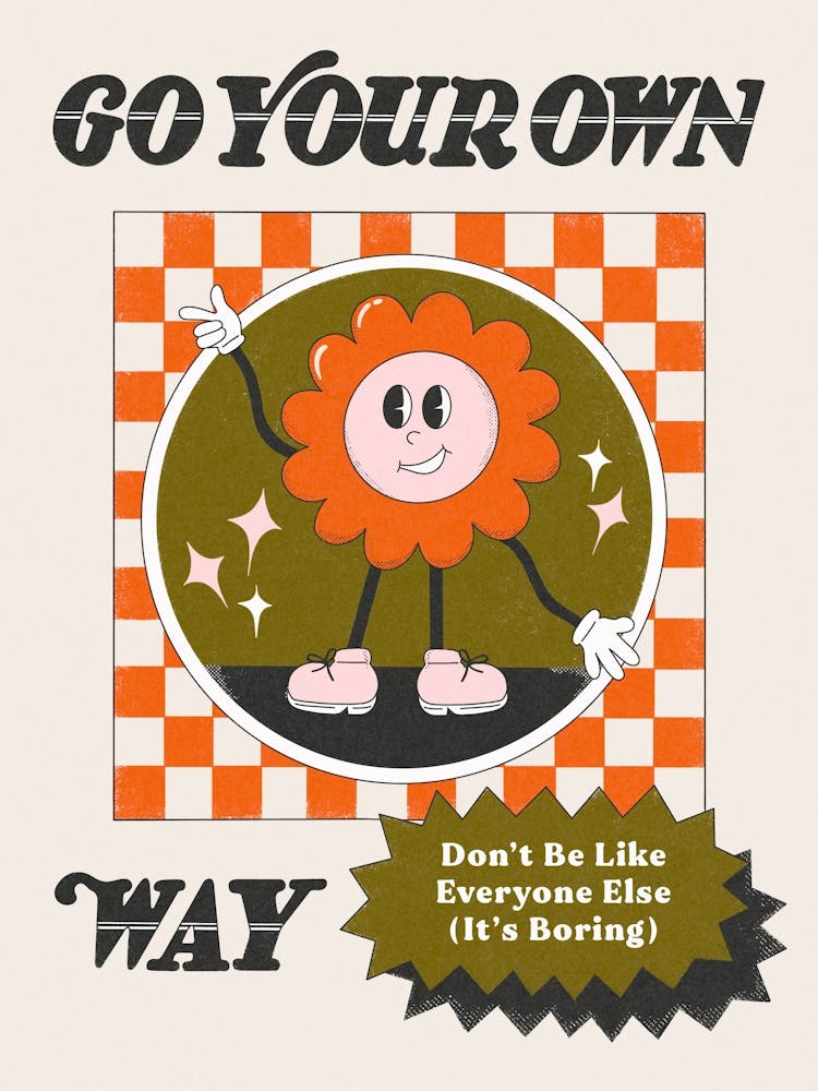 Go Your Own Way Retro Character