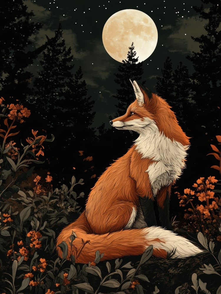 Fox In The Moonlight 4