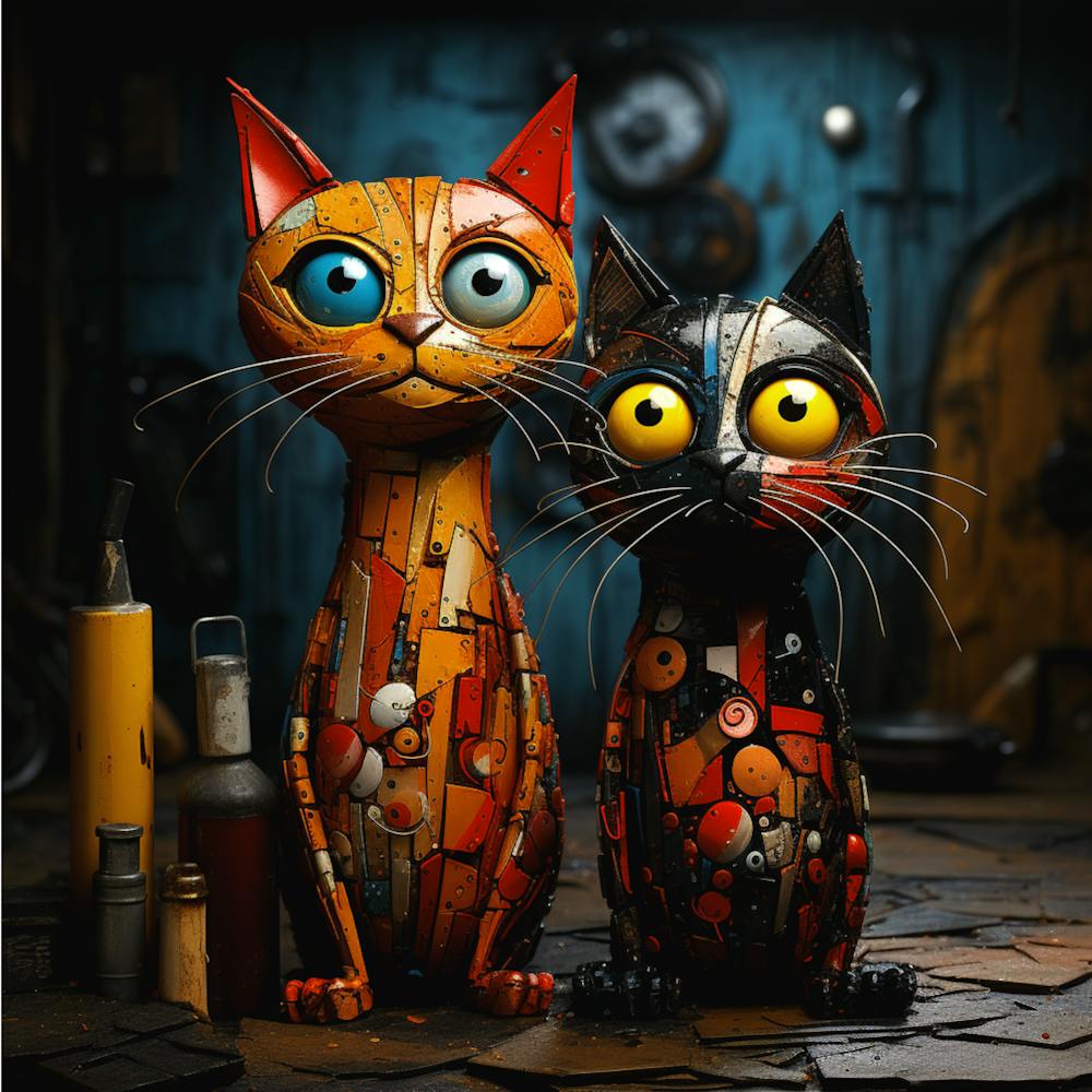 Whimsical Kitty Art