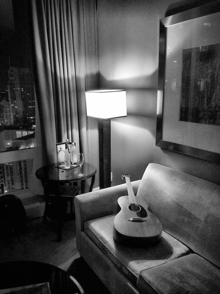 Acoustic Guitar At Night