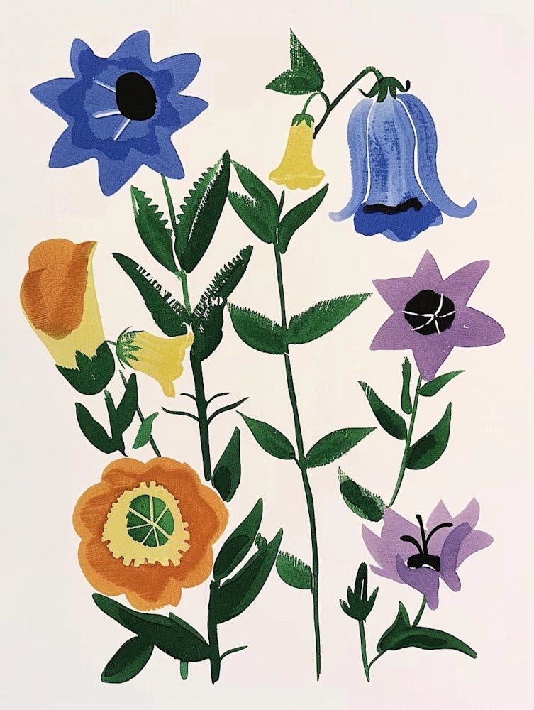 Painted Florals Canterbury Bells 3