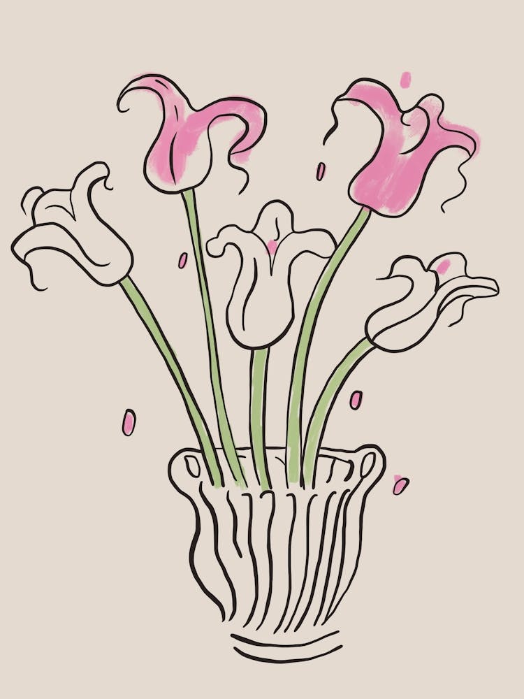 Tulips In A Vase