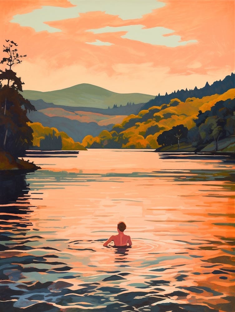 Wild Swimming At Loch Lomond Scotland 3
