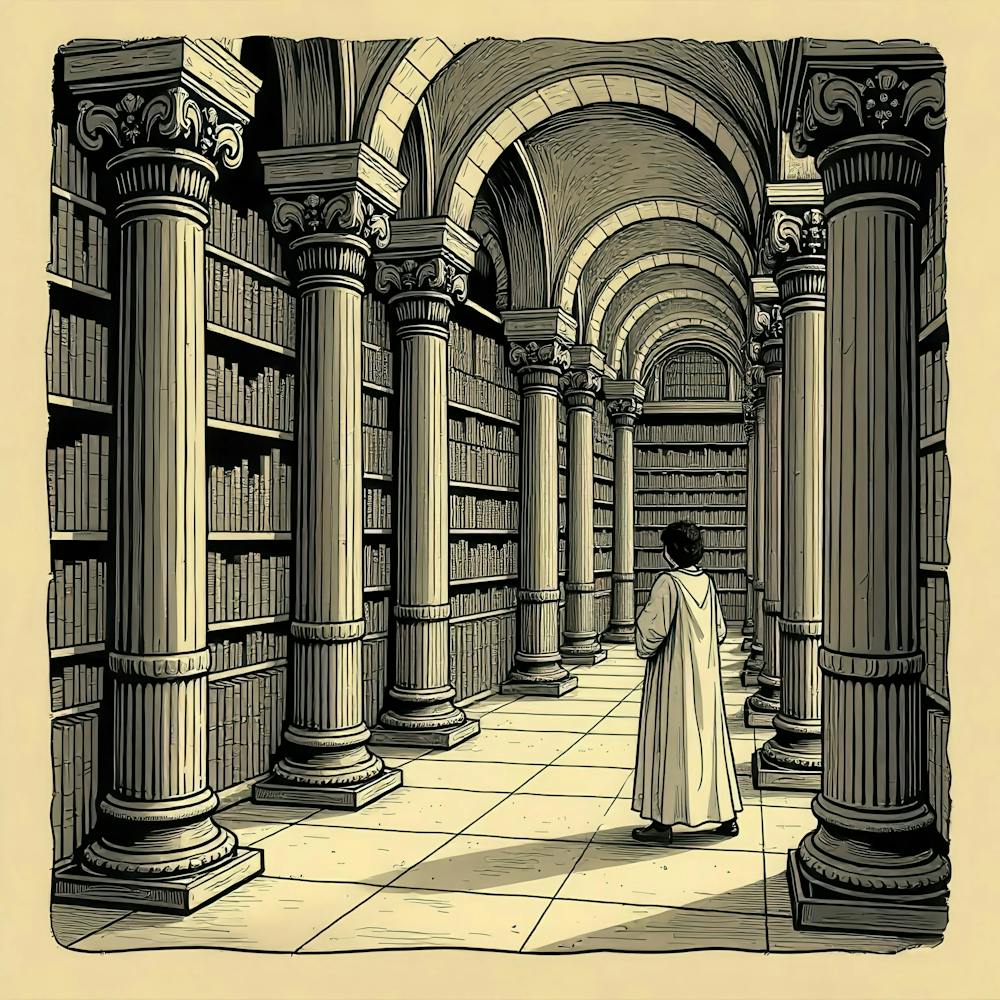 Man In A Library