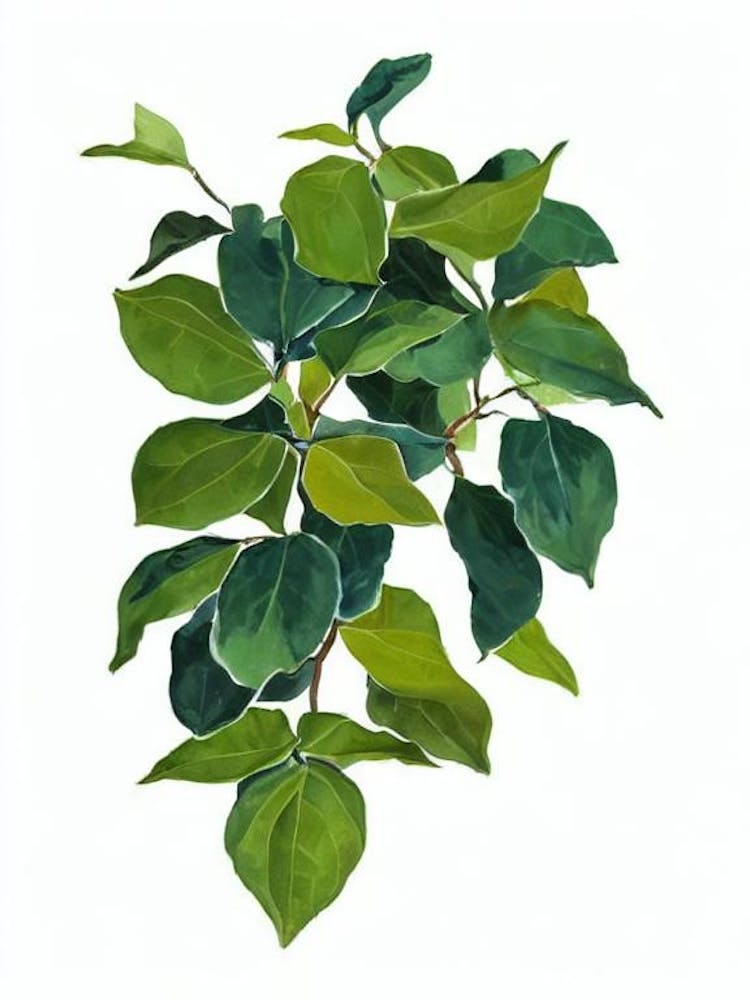 Bougainvillea Plant (Bougainvillea Glabra) Watercolor