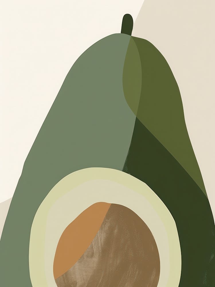 Avocado Close Up Illustration 8