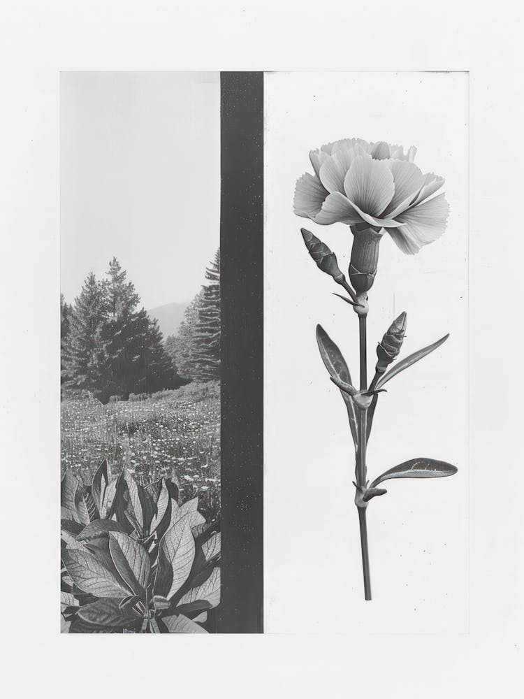 Carnation Flower Photo Collage 3